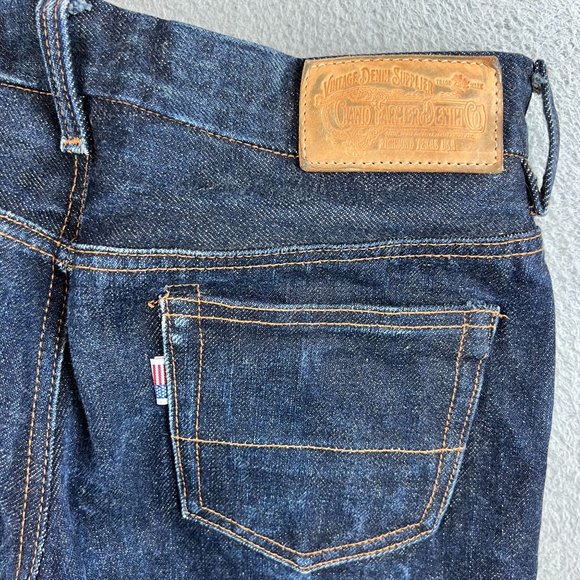 Ciano Farmer  Selvedge Denim Jeans Button Fly size 31x28 - Picture 3 of 12
